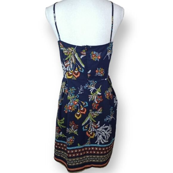 SHEIN NAVY BLUE FLORAL DRESS SZ.1XL EUC - Picture 5 of 9
